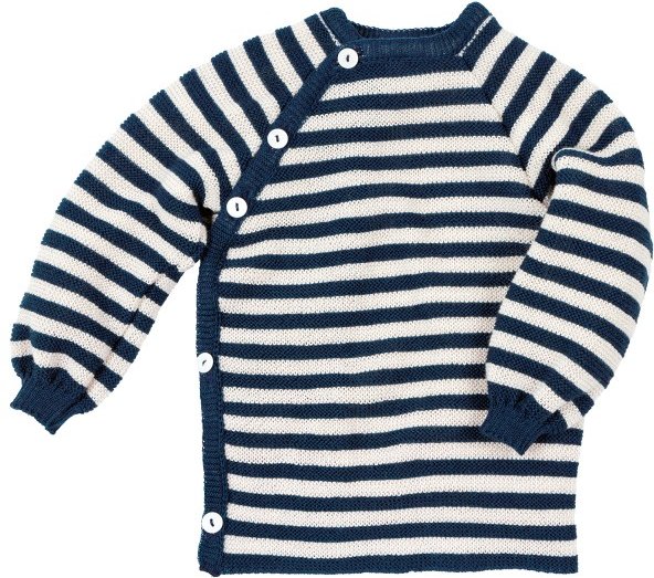 Thumbnail - Reiff - Kid's Ringelschlüttli - Merinopullover Gr 86/92 blau