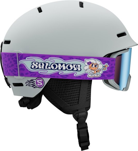 Thumbnail - Salomon - Kid's Player Combo Cat. 2 VLT 25% - Skihelm Gr 53-56 cm - M grau