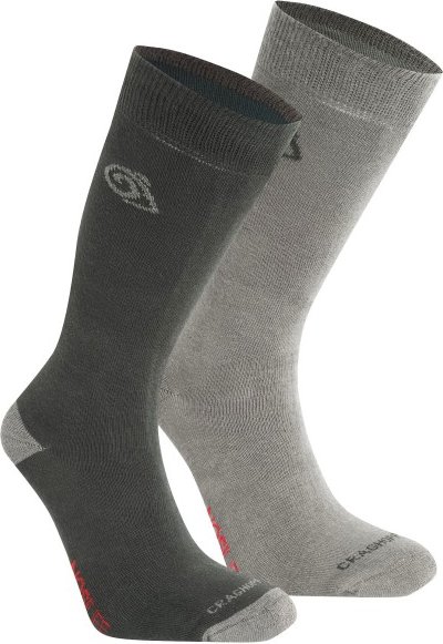 Craghoppers - Nosilife Travel Twin Pack Socks - Wandersocken Gr 36-38 grau