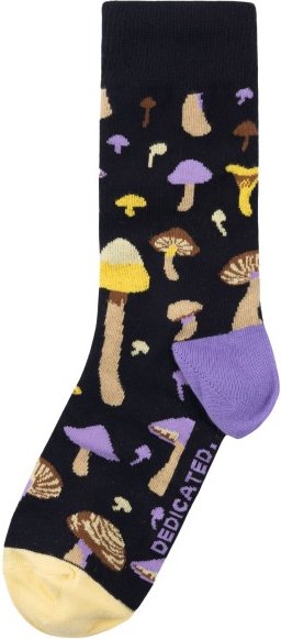 DEDICATED - Socks Sigtuna Mushrooms - Multifunktionssocken Gr 36-40 schwarz