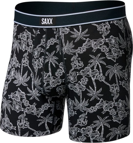 Saxx - Daytripper Boxer Brief Fly - Kunstfaserunterwäsche Gr L schwarz/grau
