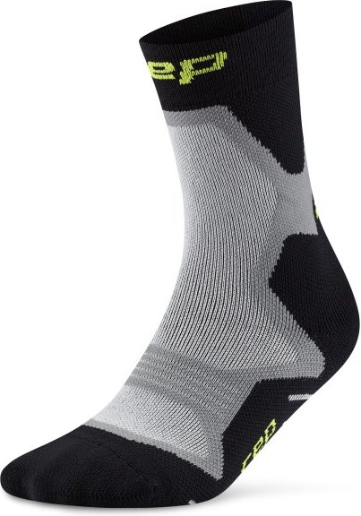 Thumbnail - CEP - Run Cushion Mid Cut - Laufsocken Gr L grau/schwarz