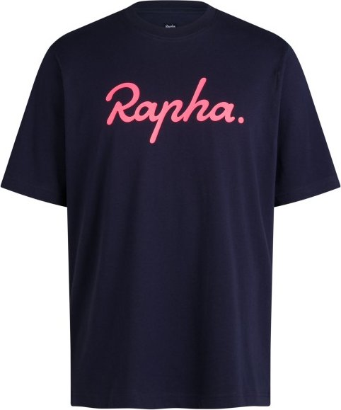 Rapha - Cotton T-Shirt Large Logo - T-Shirt Gr XL blau