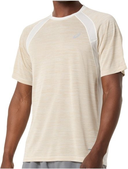 Asics - Road S/S Top - Laufshirt Gr S beige