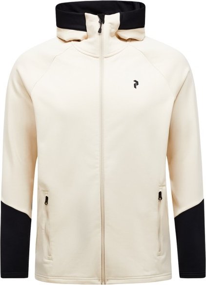 Peak Performance - Rider Essentials Zip Hood - Fleecejacke Gr M beige/weiß