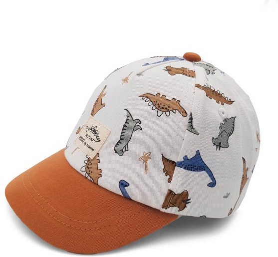 maximo - Kid's Mini Boy-Cap Dino Klettverschluss - Cap Gr 53 cm grau