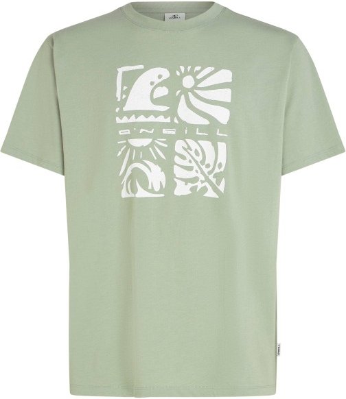 O'Neill - Melange Front Print T-Shirt - T-Shirt Gr L grün