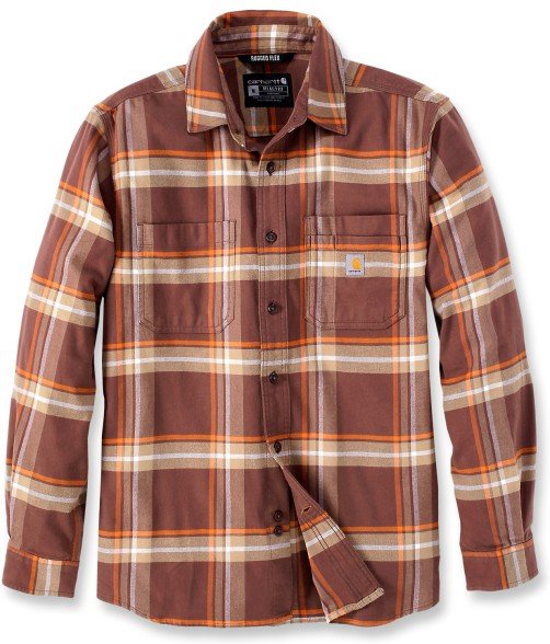 Carhartt - Flannel L/S Plaid Shirt - Hemd Gr L braun
