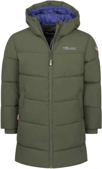 Thumbnail - Trollkids - Girl's Aurland Coat XT - Mantel Gr 116 oliv