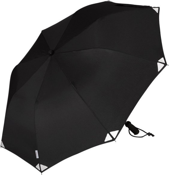 EuroSchirm - Telescope Handsfree - Regenschirm schwarz/ reflective