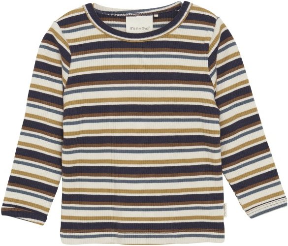 Minymo - Kid's T-Shirt L/S Y/D Rib - Longsleeve Gr 56 grau