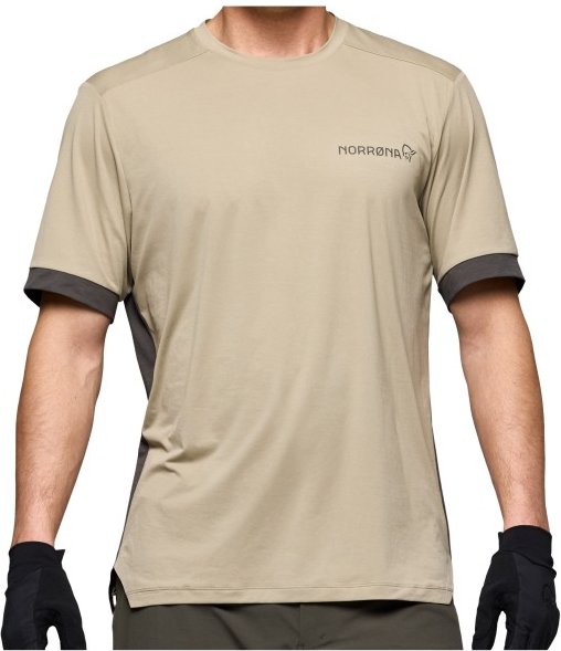 Norrøna - Fjørå Equaliser T-Shirt - Radtrikot Gr XL beige