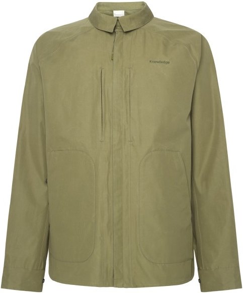 Thumbnail - KnowledgeCotton Apparel - Vent Canvas 200 Classic Overshirt - Windjacke Gr XL oliv