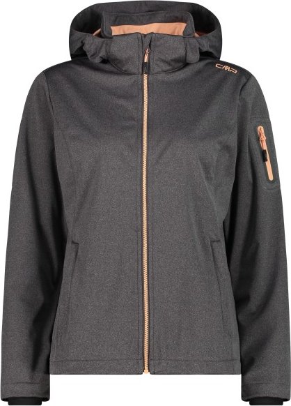 CMP - Women's Light Softshell Jacket Zip Hood - Softshelljacke Gr 38 grau