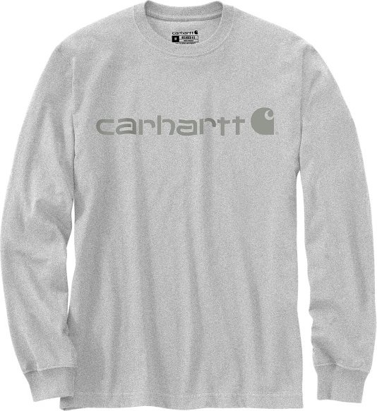 Carhartt - Core Logo L/S - Longsleeve Gr L grau