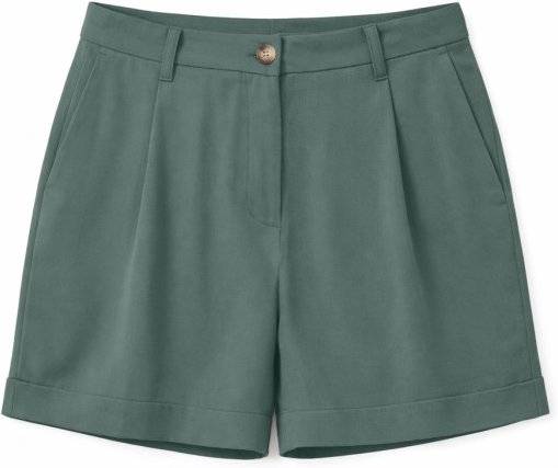 Mazine - Women's Pleated Viscose Shorts - Shorts Gr L oliv