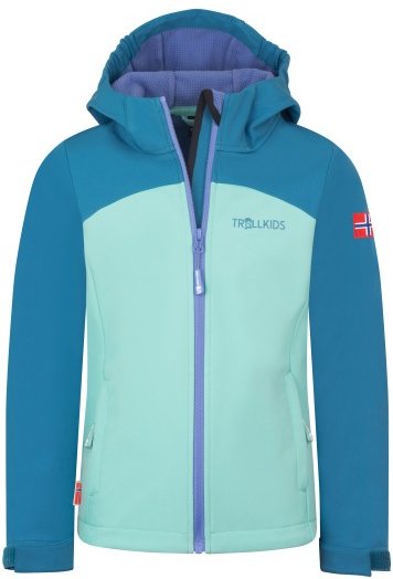 Trollkids - Girl's Kristiansand Jacket XT - Softshelljacke Gr 104 blau/türkis