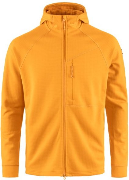 Fjällräven - Abisko Grid Fleece Hoodie - Fleecejacke Gr XL orange