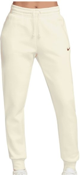 Nike - Women's Phoenix Fleece Mid-Rise Pant - Trainingshose Gr L weiß/beige