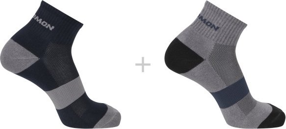 Thumbnail - Salomon - Evasion Ankle 2-Pack - Multifunktionssocken Gr 45-47 grau