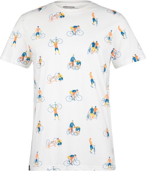 DEDICATED - T-Shirt Stockholm Bike People - T-Shirt Gr XXL weiß