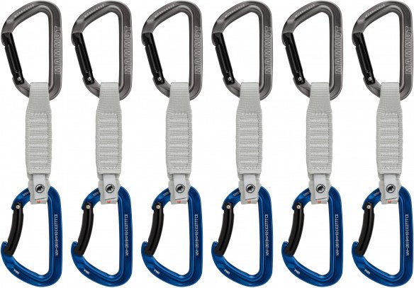 Mammut - Workhorse Keylock Quickdraws - Express-Set Gr 17 cm - Straight / Bent Gate grau