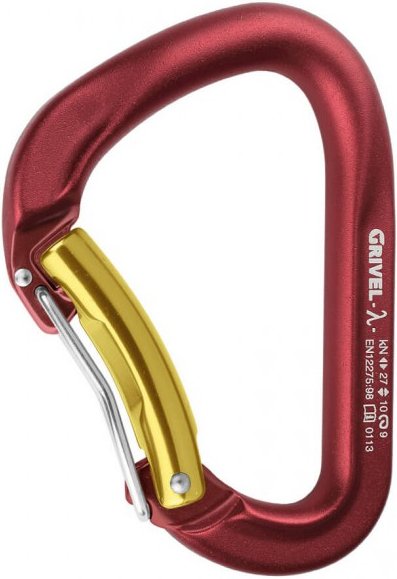 Grivel - Lambda Twin Gate - HMS-Karabiner rot