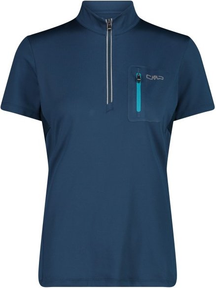 CMP - Women's Breast Pocket T-Shirt Free Bike - Radtrikot Gr 34 blau