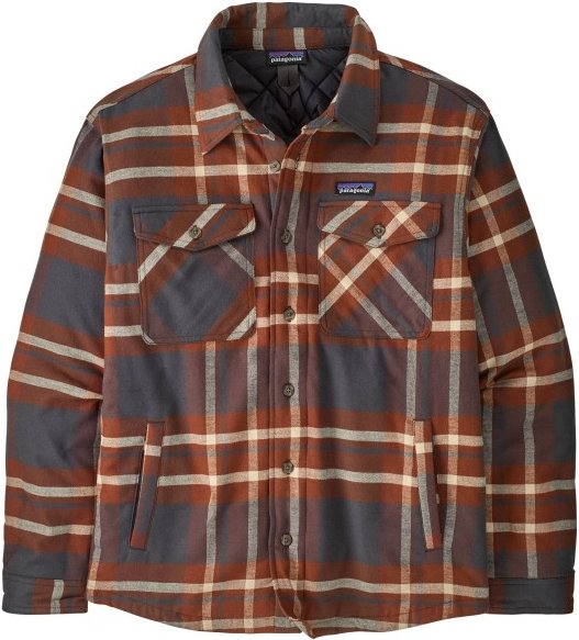Patagonia - Lightweight Insulated Fjord Flannel Shirt - Freizeitjacke Gr S braun