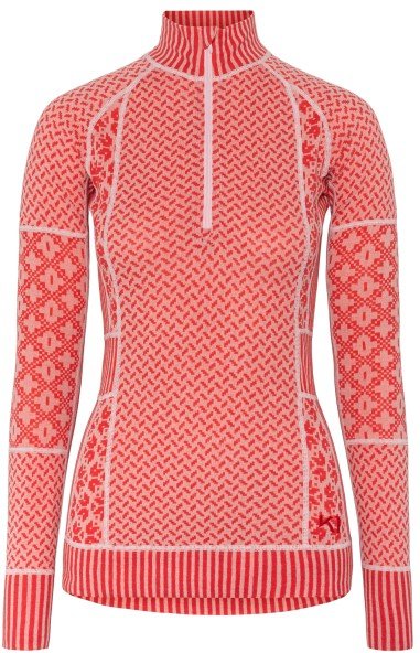 Kari Traa - Women's Smekker Half-Zip - Merinounterwäsche Gr XL rot