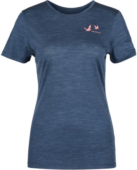 Thumbnail - Devold - Women's Active Birds Tee - Merinoshirt Gr M grau