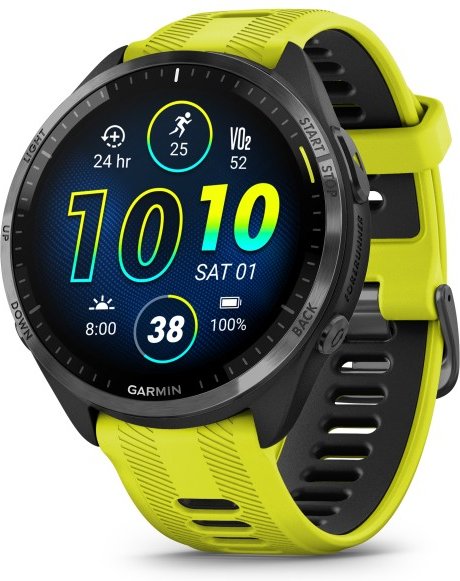 Garmin - Forerunner 965 - Multifunktionsuhr gelb/ carbon dlc titan