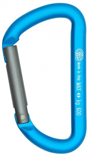 Kong - Mini D - Materialkarabiner blau