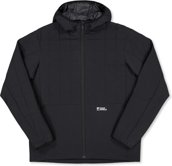 Thumbnail - Mons Royale - Canyon Merino Insulated Hooded Jacket - Merinojacke Gr M schwarz