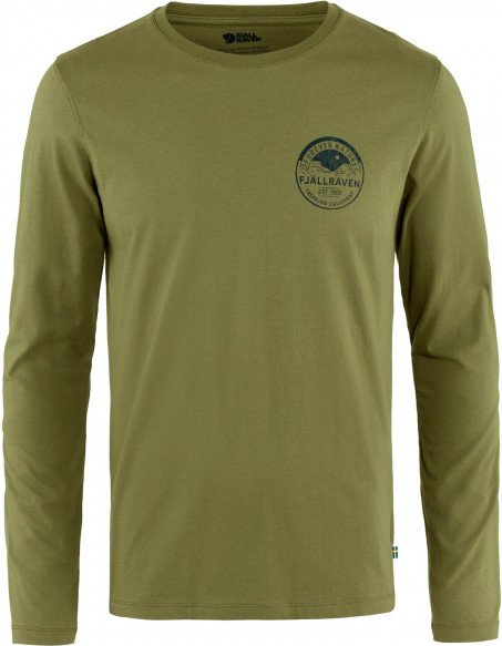 Fjällräven - Forever Nature Badge L/S T-Shirt - Longsleeve Gr L oliv