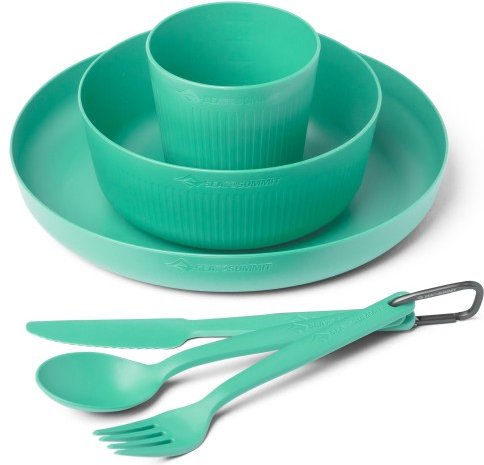 Thumbnail - Sea to Summit - Camp Dinnerware Set with Mesh Sack - Geschirr-Set Gr 6 Pieces türkis