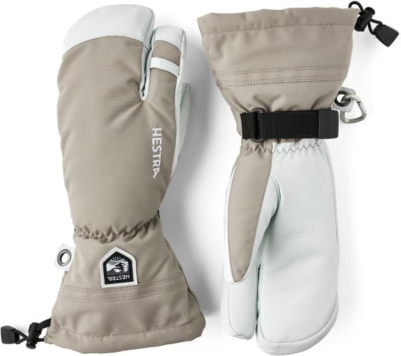 Hestra - Army Leather Heli Ski 3 Finger - Handschuhe Gr 10 grau