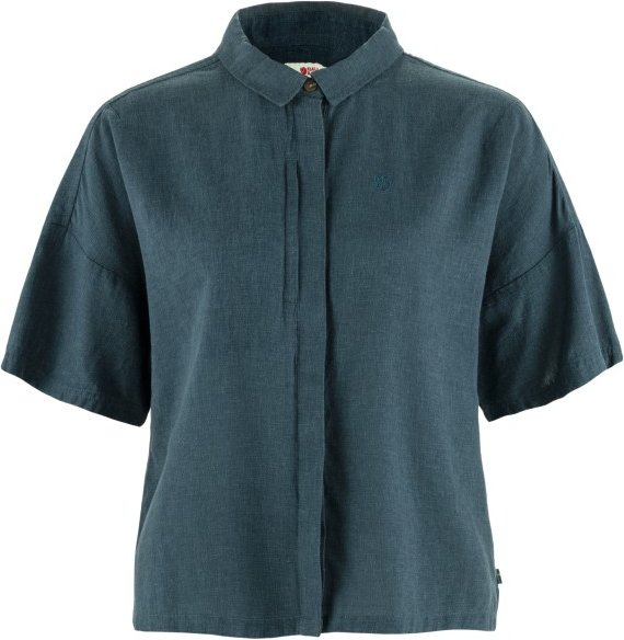 Thumbnail - Fjällräven - Women's Övik Hemp Camp Shirt S/S - Hemd Gr M blau