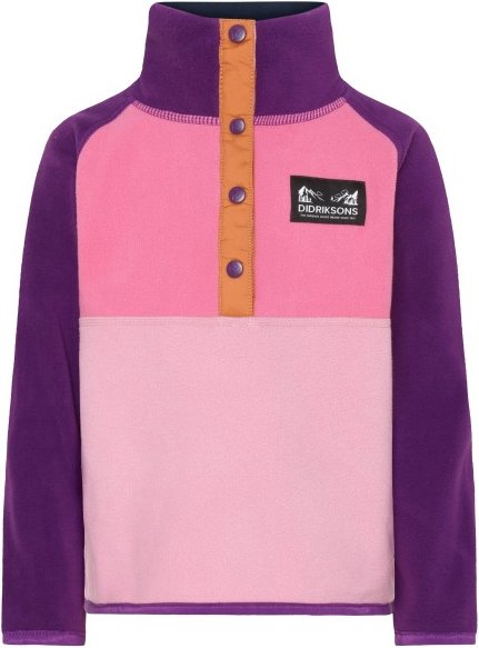 Didriksons - Kid's Monte Half-Buttoned 4 - Fleecepullover Gr 90 rosa