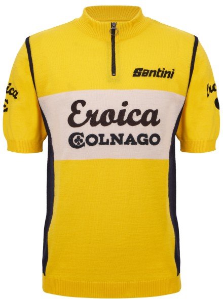 Santini - Eroica Colnago Wool Jersey - Radtrikot Gr S gelb