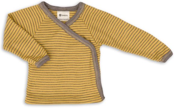 Engel - Kid's Wickelshirt Langarm - Merinoshirt Gr 74/80 beige