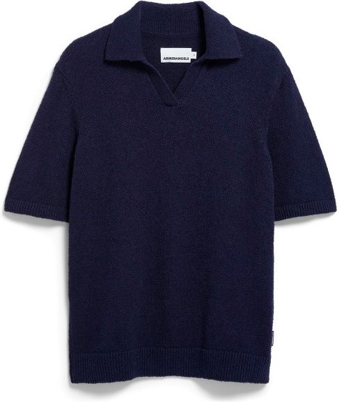 ARMEDANGELS - Boucle Knit - Polo-Shirt Gr L blau