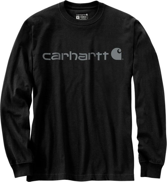 Carhartt - Core Logo L/S - Longsleeve Gr M schwarz