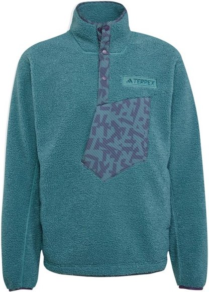 adidas Terrex - Terrex Xploric High Pile Fleece Pullover - Fleecepullover Gr L türkis