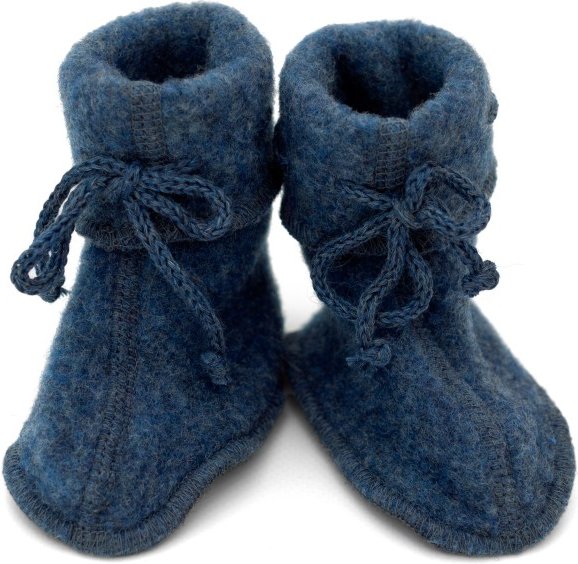 Engel - Baby-Schühchen mit Bändel - Hüttenschuhe Gr 62/68 blau