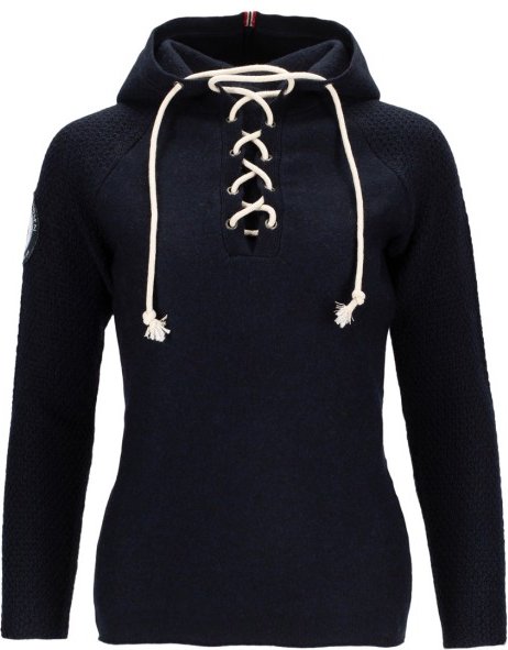 Amundsen Sports - Women's Boiled Hoodie Laced - Merinopullover Gr XS schwarz