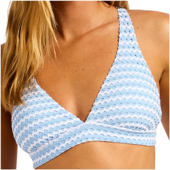 Seafolly - Women's Mesh Effect Multi Fit Longline Tri - Bikini-Top Gr 34 orange