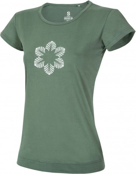 Thumbnail - Ocun - Women's Classic T Organic Flower - T-Shirt Gr XS oliv/grün