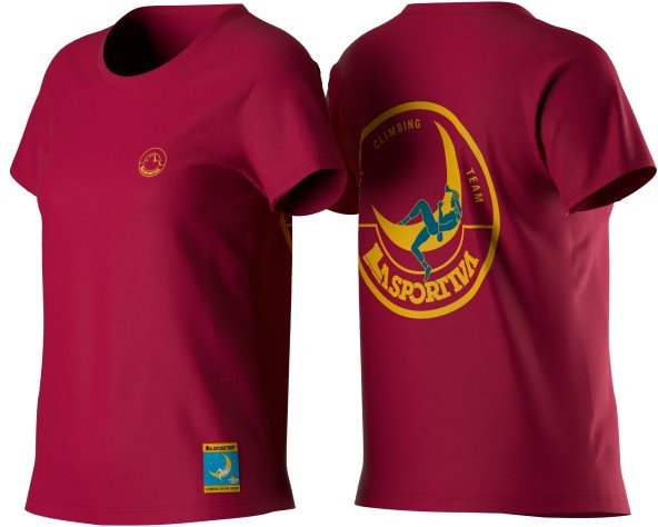La Sportiva - Women's Climbing On The Moon - T-Shirt Gr M rot
