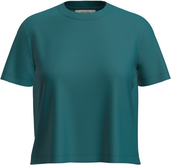 Icebreaker - Women's Merino 150 Tech Lite III S/S Crop Tee - Merinoshirt Gr L türkis/blau